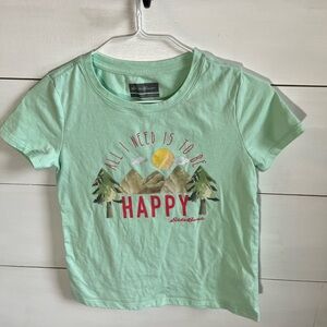 Eddie Bauer Mint Green 'Happy' Graphic Short-Sleeve Tee